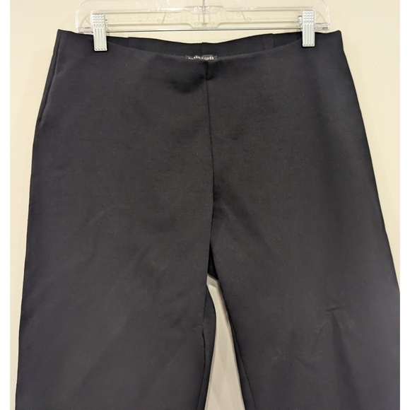 Eileen Fisher Black Flat Front Pull On Pants Size Medium - Picture 2 of 6